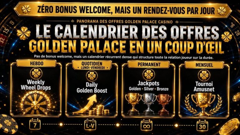 Golden Palace Casino calendrier offres