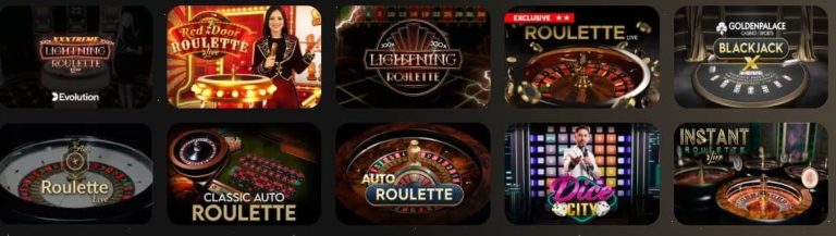 Golden Palace Casino jeux live